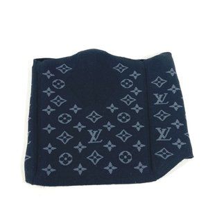 LOUIS VUITTON M76814 Monogram Stretch Snood Accessory Neck Warmer Scarf Polya...